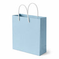 Borsa regalo 30 x 12 x 25 cm in carta azzurro chiaro con manici in corda